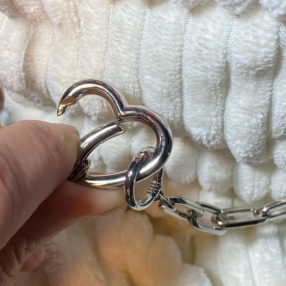 💝 NWT VERSATILE DESIGNER INSPIRED ROMANCE SILVER HEART NECKLACE - Picture 4 of 8